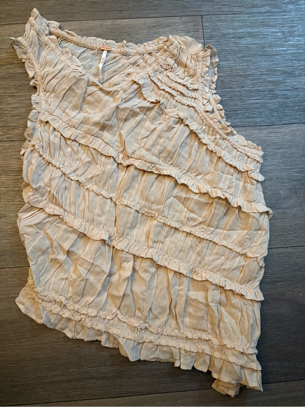 Free People Ruffled One-Shoulder Camisole - Cream